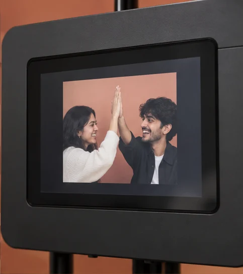 Studio study: The camera captures the action