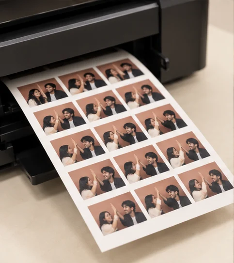 Studio study: Sequential frames emerging from the printer